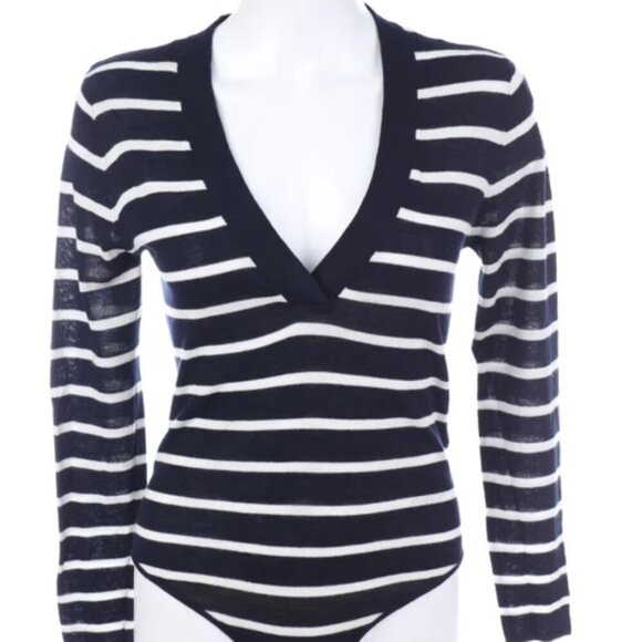 Zara Striped V-Neck Bodysuit SIZE Small NEW WITH TAG! - Picture 5 of 6
